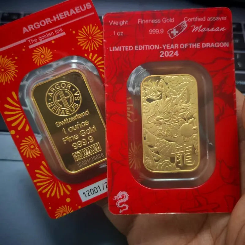 Creative Lady 100g Gold Bars with serial numbers