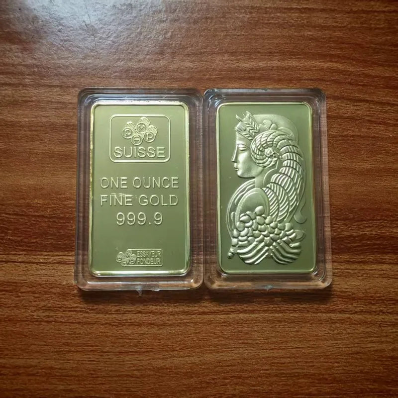 Creative Lady 100g Gold Bars with serial numbers