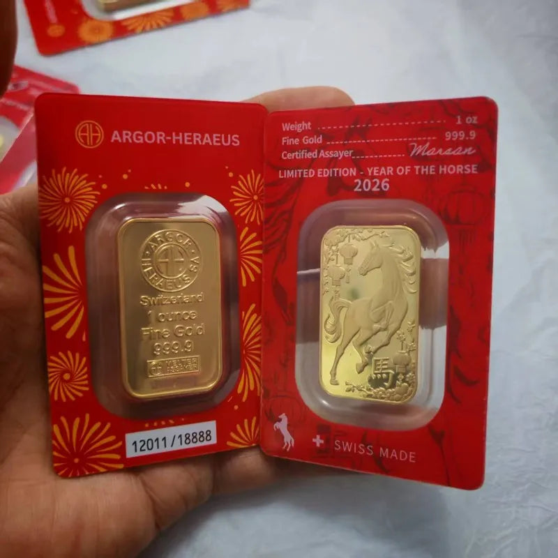 Creative Lady 100g Gold Bars with serial numbers